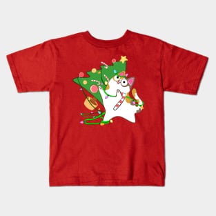 Christmas Zoomies Calico Cat Meowy Christmas funny kawaii Kids T-Shirt